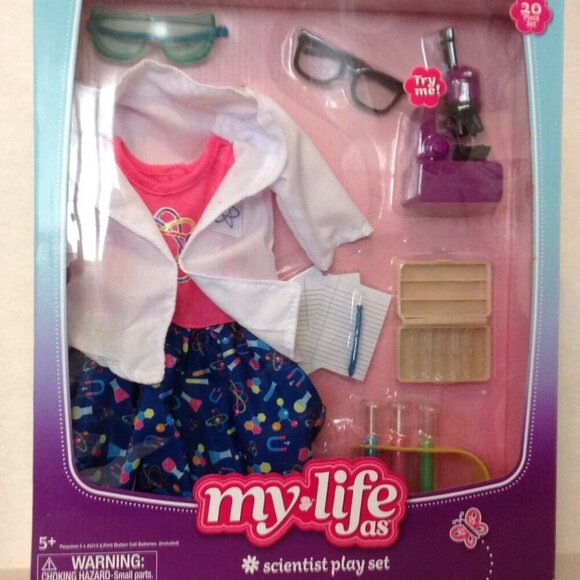 My Life As Doll Scientist Play Set 20 Pieces Dress Microscope Boots NEW - Picture 1 of 1